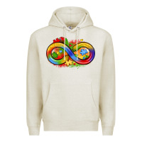 Oatmeal Heather infinity symbol autism Premium Hoodie - LillyAllenDesigns
