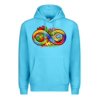 Ocean Blue infinity symbol autism Premium Hoodie - LillyAllenDesigns