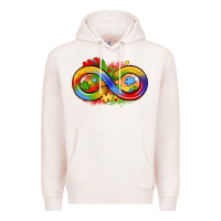 Pale Pink infinity symbol autism Premium Hoodie - LillyAllenDesigns