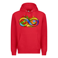 Red infinity symbol autism Premium Hoodie - LillyAllenDesigns