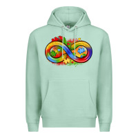 Seafoam infinity symbol autism Premium Hoodie - LillyAllenDesigns