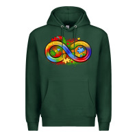 Sports Green infinity symbol autism Premium Hoodie - LillyAllenDesigns