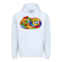 White infinity symbol autism Premium Hoodie - LillyAllenDesigns