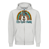 Dove Grey he has risen rainbow Zipper Hoodie - AdoDesignShop