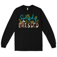 Black simply blessed Long Sleeve Tee - JahusDesignShop