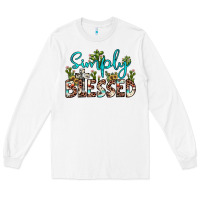 White simply blessed Long Sleeve Tee - JahusDesignShop