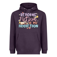 Plum reading fiction is my addiction Heavyweight Hoodie - MaliasSmallBusiness
