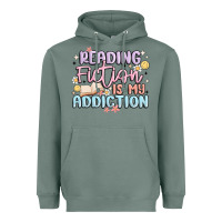 Sage reading fiction is my addiction Heavyweight Hoodie - MaliasSmallBusiness