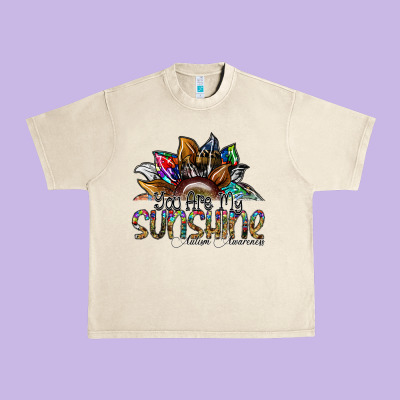 You Are My Sunshine Autism Awareness Urban Heavy Tee Designed By Sublimationcraftshop