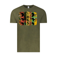 Vintage Olive juneteenth 1865 brush stroke Vintage Tee - HRA Design Shop