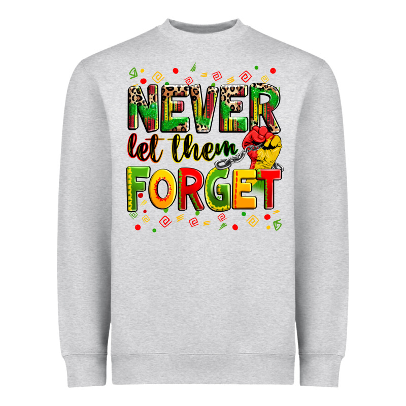 Never Let Them Forget Heavyweight Sweatshirt by Zillion Design Studio | Teevron