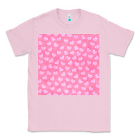 Bubblegum Pink valentines day heart seamless pattern Classic Tee - BundleAndBundleShop