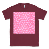Burgundy valentines day heart seamless pattern Classic Tee - BundleAndBundleShop