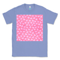 Colony Blue valentines day heart seamless pattern Classic Tee - BundleAndBundleShop
