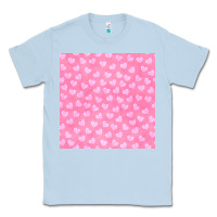 Dusty Blue valentines day heart seamless pattern Classic Tee - BundleAndBundleShop