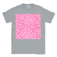 Heather Grey valentines day heart seamless pattern Classic Tee - BundleAndBundleShop