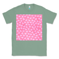 Sage valentines day heart seamless pattern Classic Tee - BundleAndBundleShop