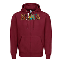 Burgundy mama holstein cow Zipper Hoodie - Artiststas
