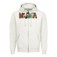 Oatmeal Heather mama holstein cow Zipper Hoodie - Artiststas