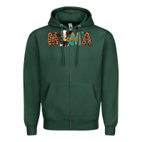 Sports Green mama holstein cow Zipper Hoodie - Artiststas
