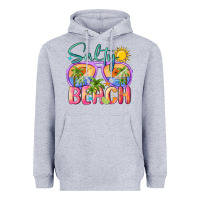 Heather Grey salty beach Heavyweight Hoodie - MaliasSmallBusiness