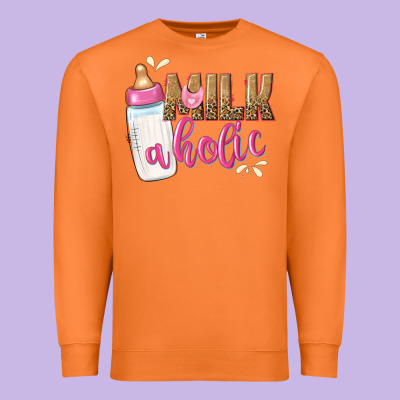 Milkaholic Girls Premium Sweatshirt Designed By Nancycooperartshop