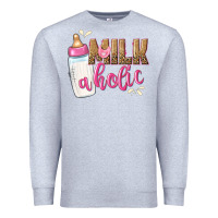 Heather Grey milkaholic girls Premium Sweatshirt - NancyCooperArtShop