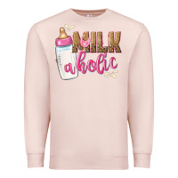 Pale Pink milkaholic girls Premium Sweatshirt - NancyCooperArtShop