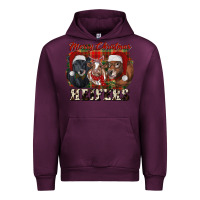 Mauve Wine Merry Christmas Urban Hoodie - RanaPortraitStore
