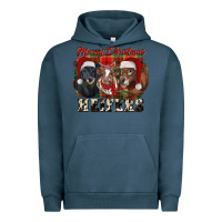 Pigment Midnight Navy Merry Christmas Urban Hoodie - RanaPortraitStore