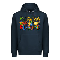 Navy my brother is au some Premium Hoodie - LillyAllenDesigns