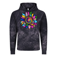 Cloud Black tie dye sunflower Vintage Hoodie - texasbilliewilder