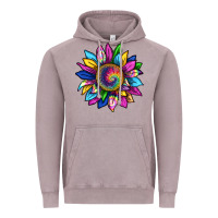 Vintage Zinc tie dye sunflower Vintage Hoodie - texasbilliewilder