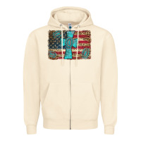 Sandshell flag and turquoise cross Zipper Hoodie - AdoDesignShop