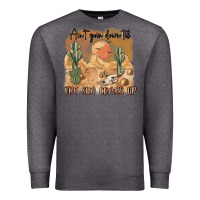 Charcoal Heather ain t going down til the sun comes up Premium Sweatshirt - MaliasSmallBusiness