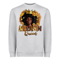 Heather Grey melanin queen Heavyweight Sweatshirt - Zillion Design Studio