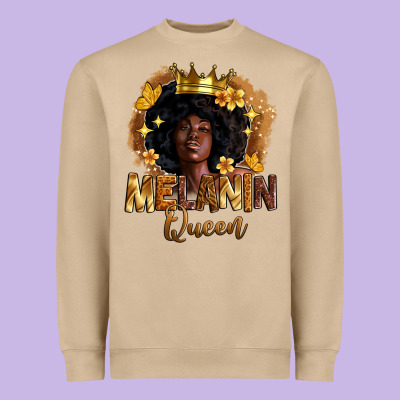 Melanin Queen Heavyweight Sweatshirt Designed By Zillion Design Studio