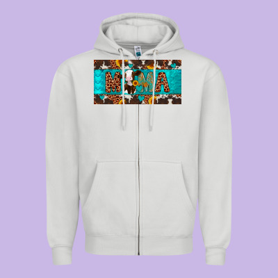 Mama Holstein Cow License Plate Zipper Hoodie Designed By Artiststas