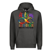 Charcoal Heather autism acceptance Premium Hoodie - LillyAllenDesigns
