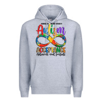 Heather Grey autism acceptance Premium Hoodie - LillyAllenDesigns
