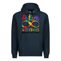 Navy autism acceptance Premium Hoodie - LillyAllenDesigns