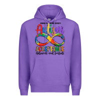 Purple autism acceptance Premium Hoodie - LillyAllenDesigns