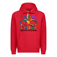 Red autism acceptance Premium Hoodie - LillyAllenDesigns