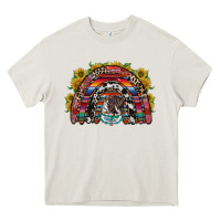 Cream mexican rainbow Heavy Core Tee - RacoonDesign