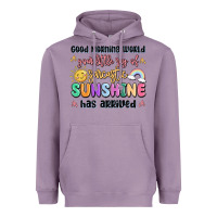 Lavender good morning world your little ray of sarcastic Heavyweight Hoodie - MaliasSmallBusiness