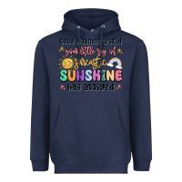 Navy good morning world your little ray of sarcastic Heavyweight Hoodie - MaliasSmallBusiness