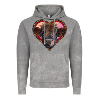 Cloud Rock leopard heart highland calf Vintage Hoodie - RanaPortraitStore