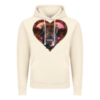 Vintage Artic leopard heart highland calf Vintage Hoodie - RanaPortraitStore