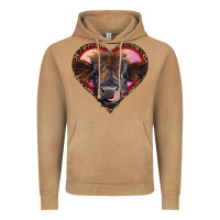 Vintage Camel leopard heart highland calf Vintage Hoodie - RanaPortraitStore