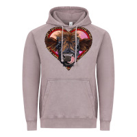 Vintage Zinc leopard heart highland calf Vintage Hoodie - RanaPortraitStore